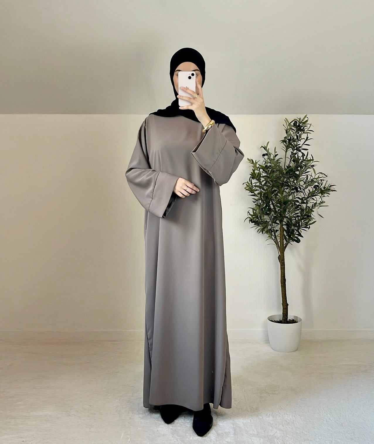 Abaya en soie de médine