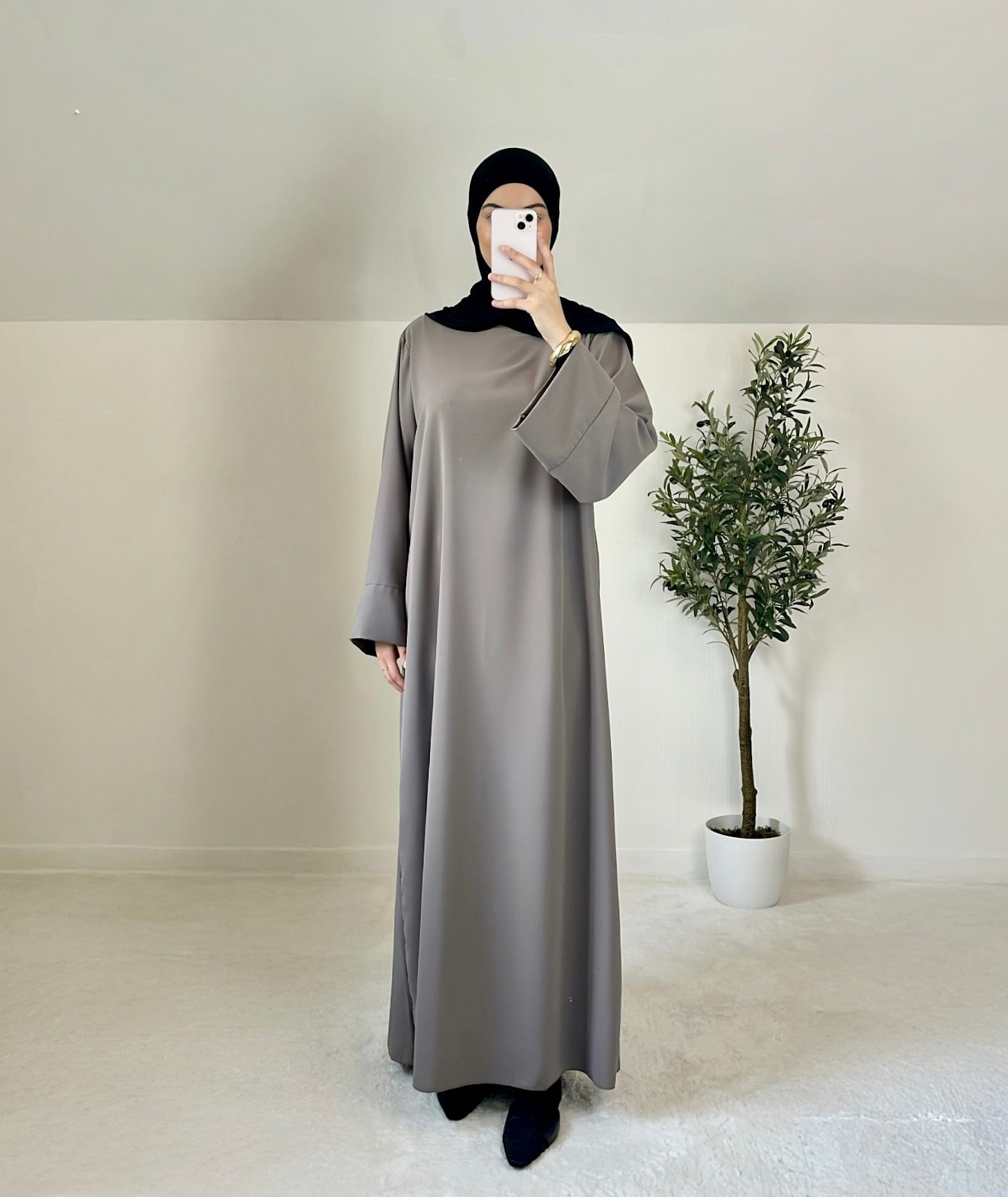 Abaya en soie de médine