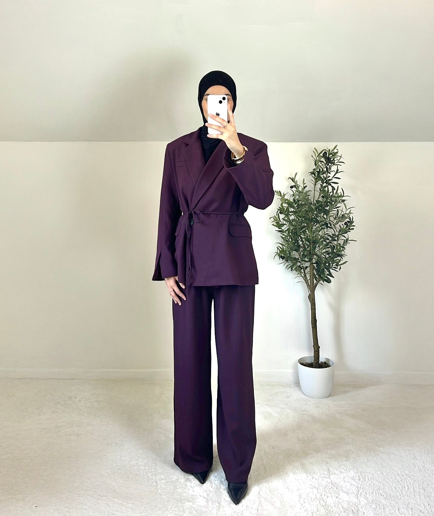 Ensemble tailleur violet