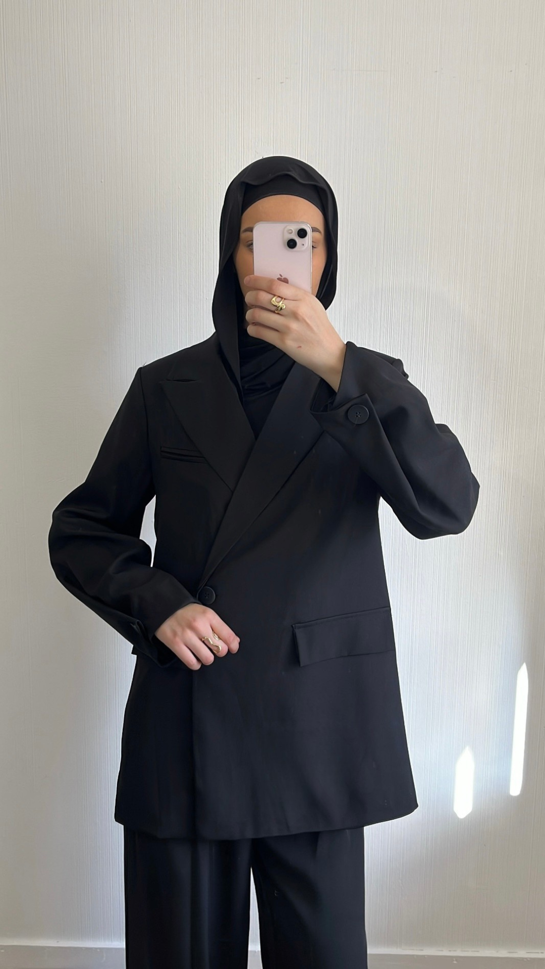 Blazer Croisé Noir Oversize