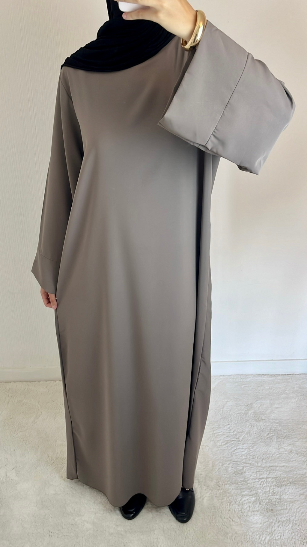 Abaya Médine Taupe