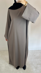 Abaya Médine Taupe