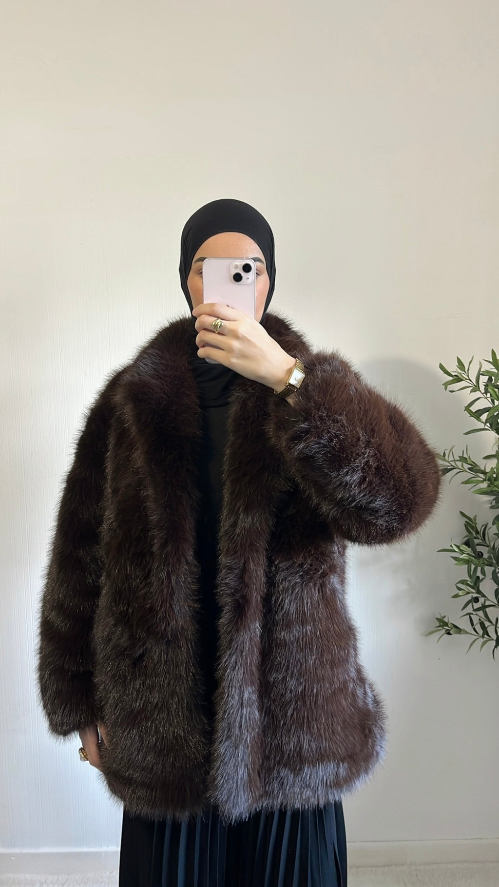 Manteau Fausse Fourrure Élégant