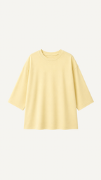 Pull Oversize Coton Jaune