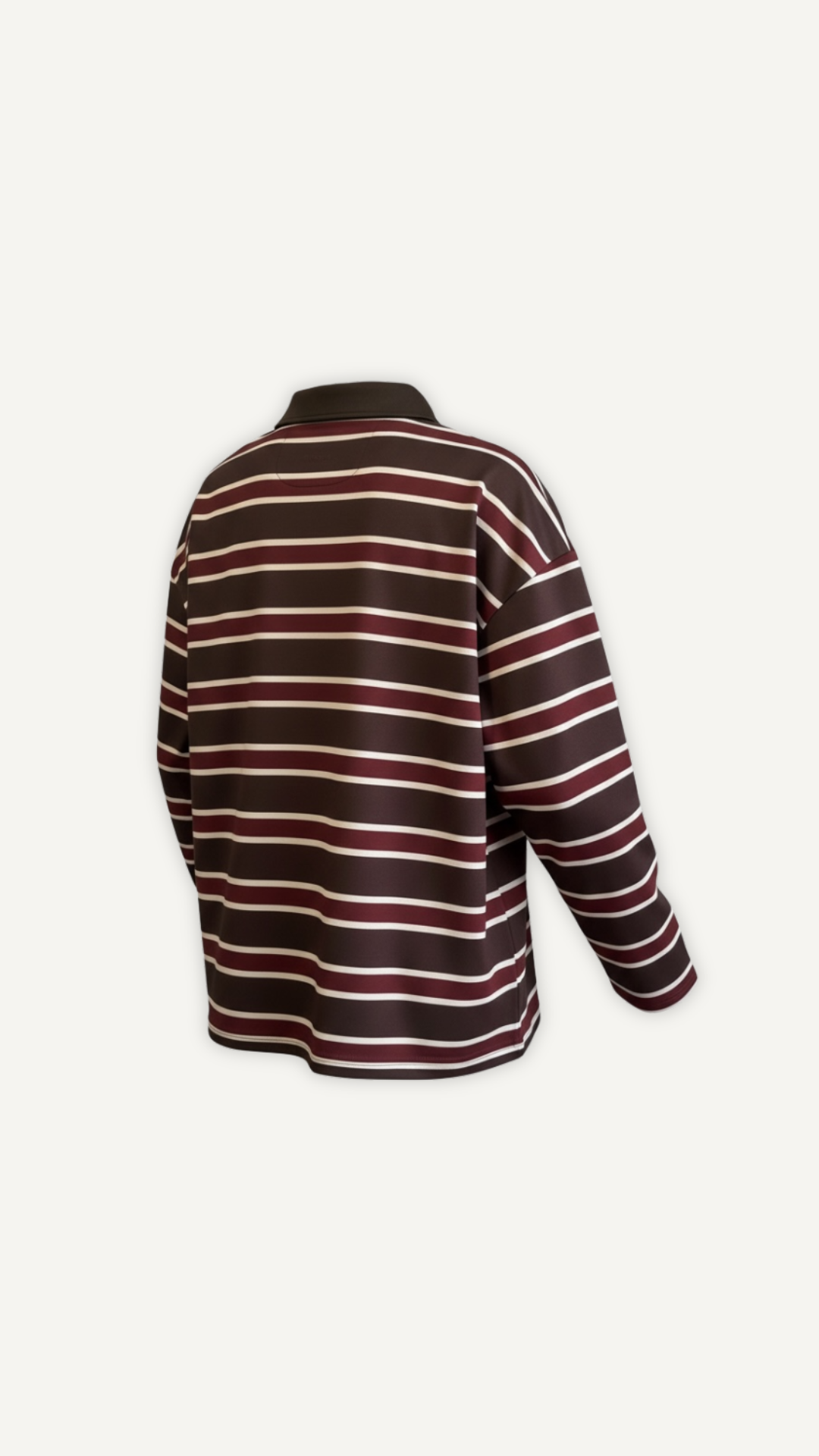 Polo Rayé Essentiel Marron