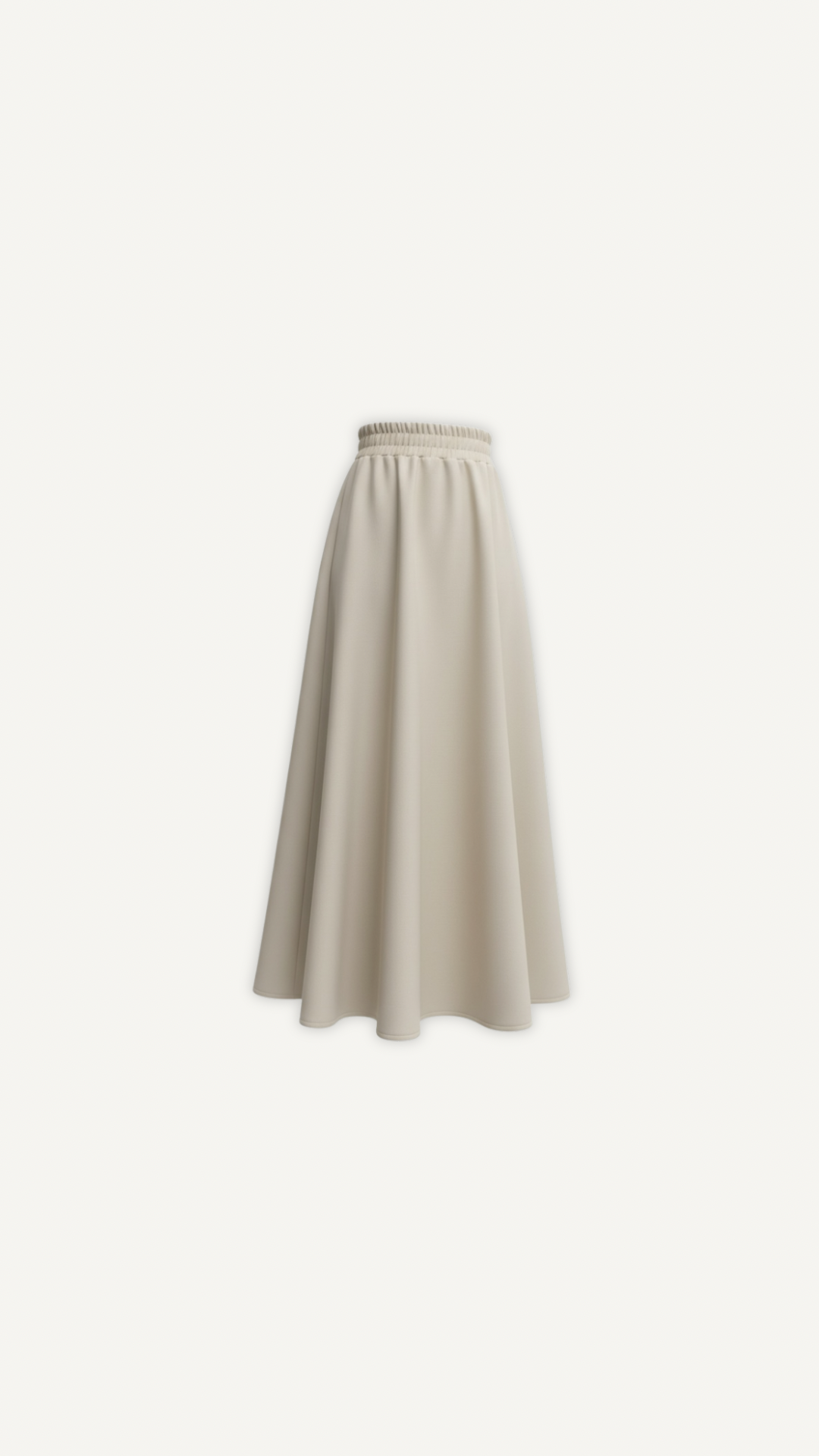 Jupe Longue Fluide Beige