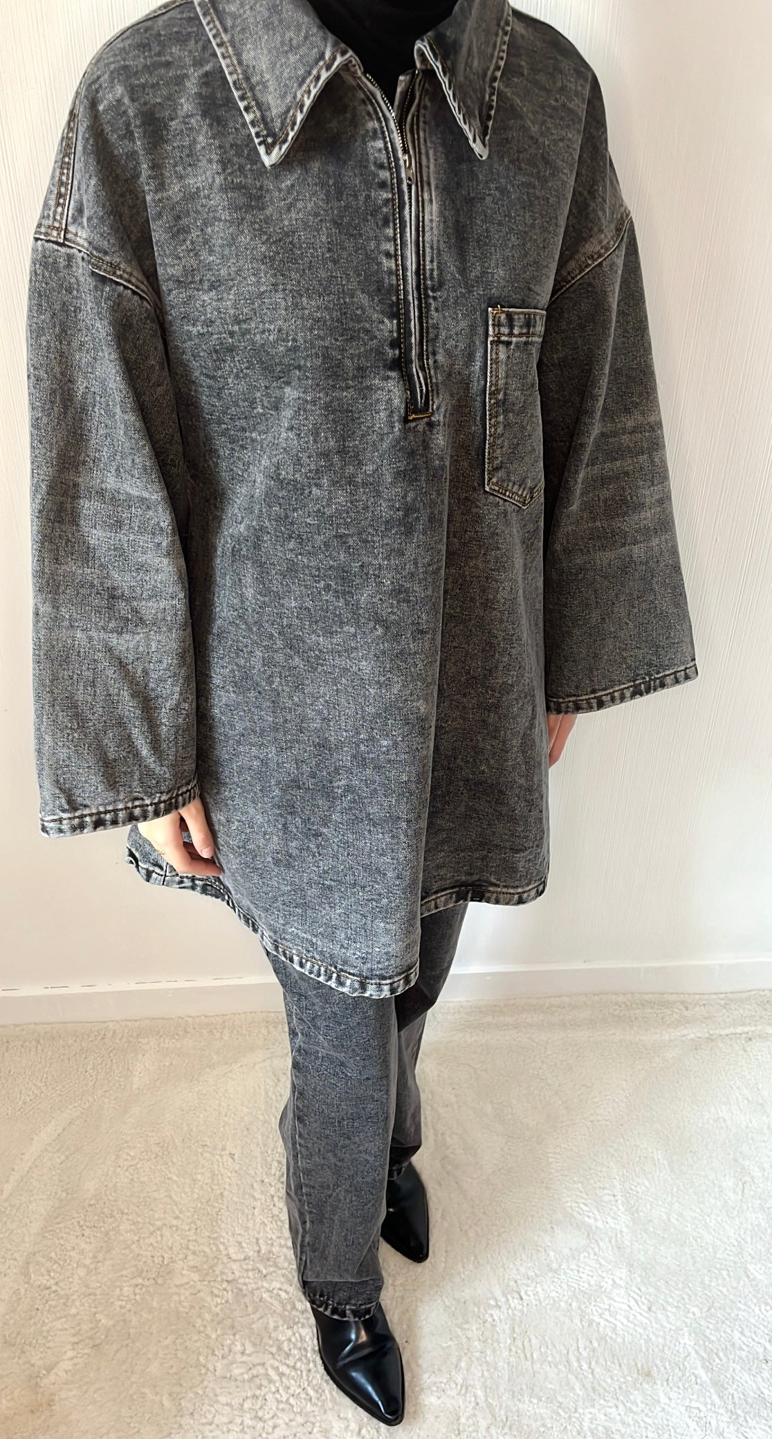 Tunique Jean Noir Large