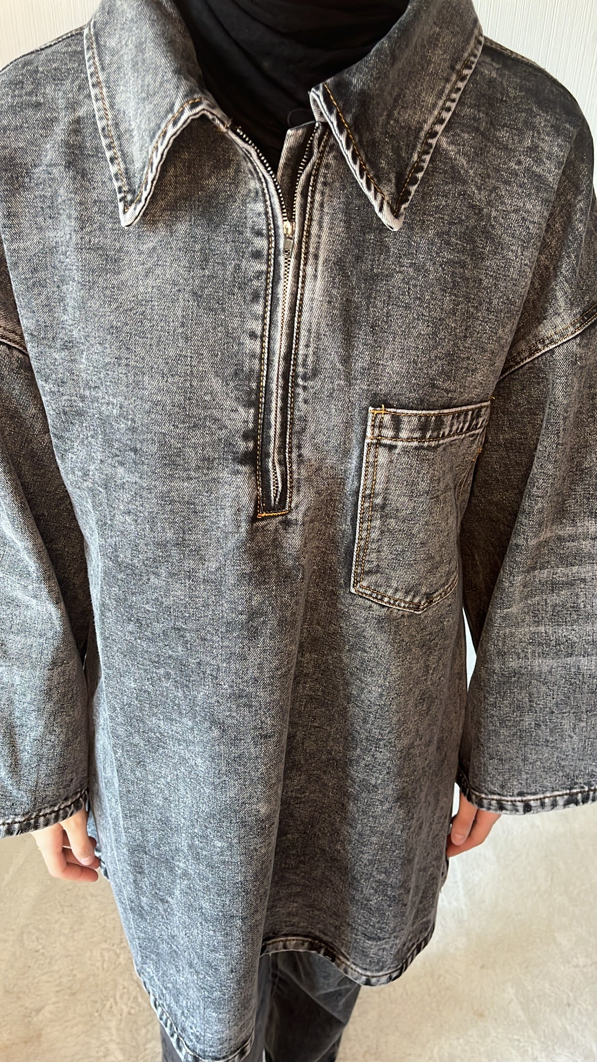 Tunique Jean Noir Large