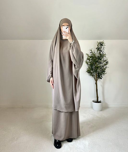 Jilbeb deux pièces taupe