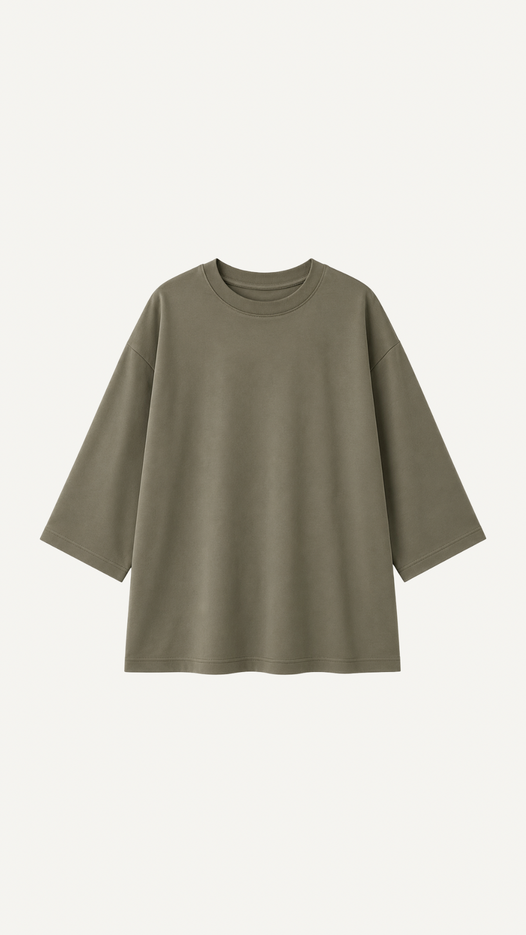 Pull Oversize Coton Kaki