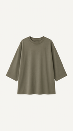 Pull Oversize Coton Kaki