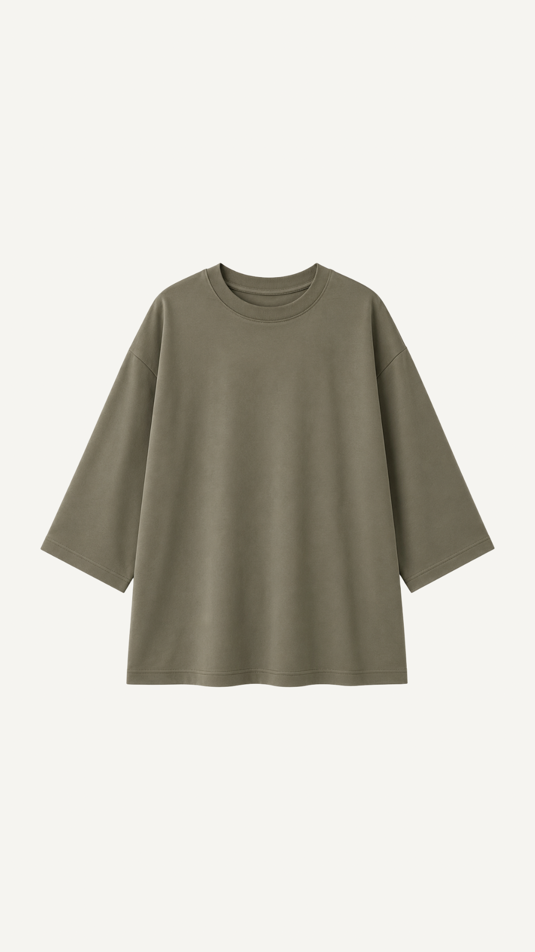 Pull Oversize Coton Kaki