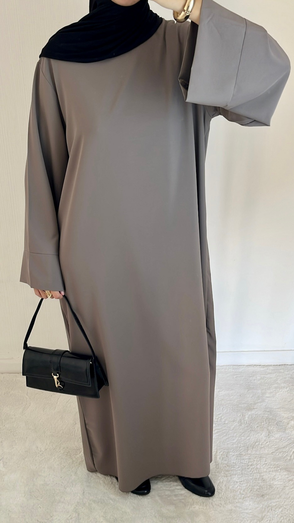Abaya Médine Taupe