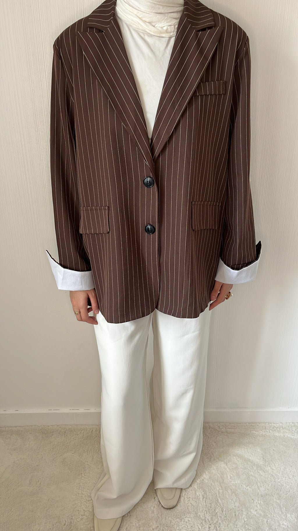 Pantalon Large Blanc