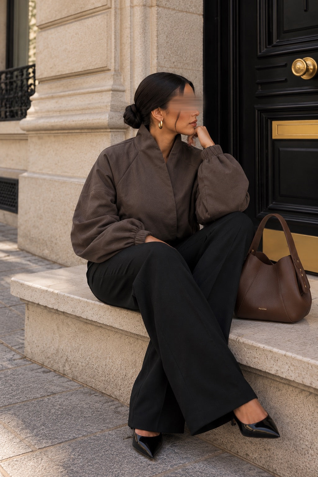 Veste Croisée Marron
