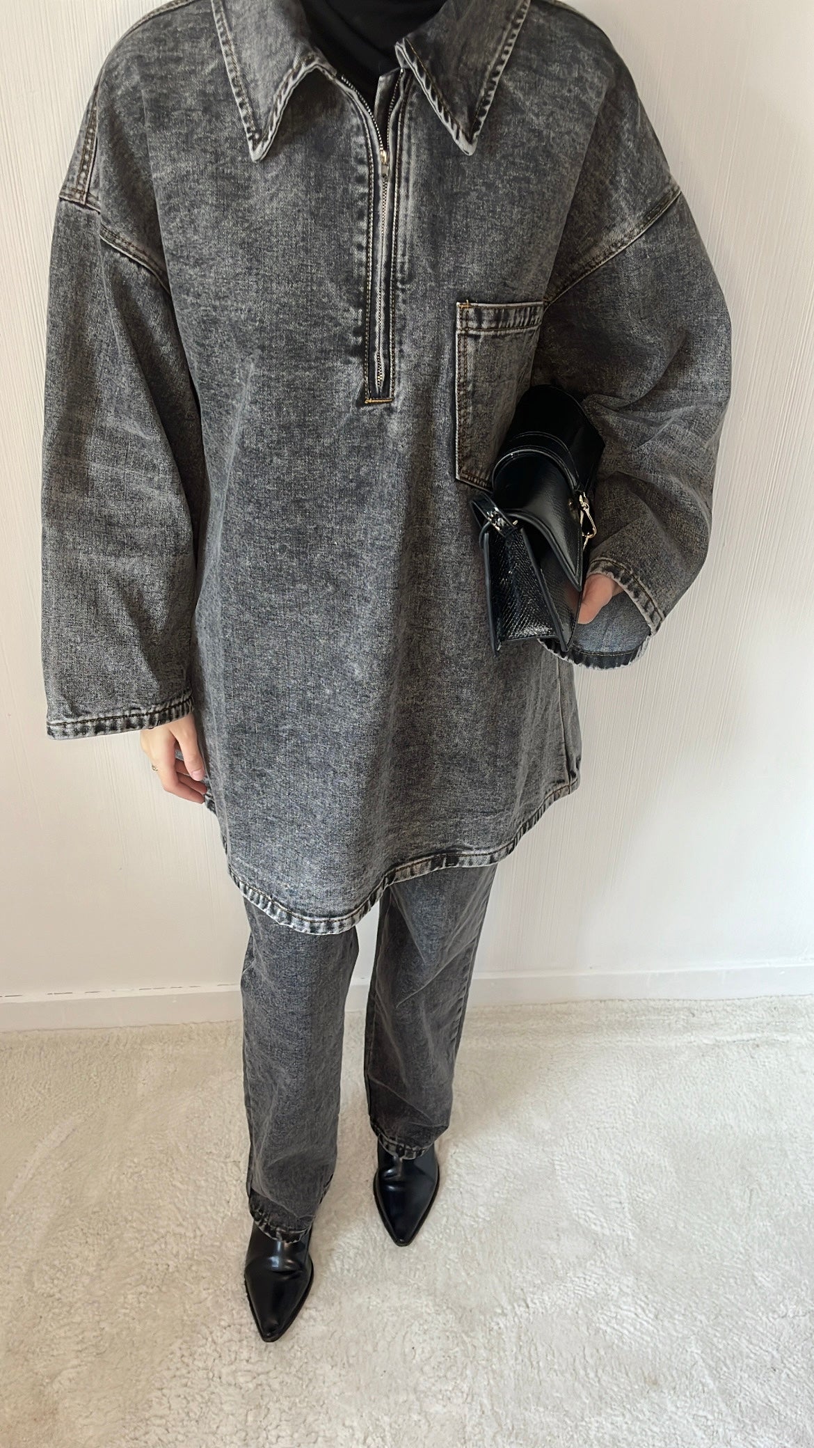 Tunique Jean Noir Large