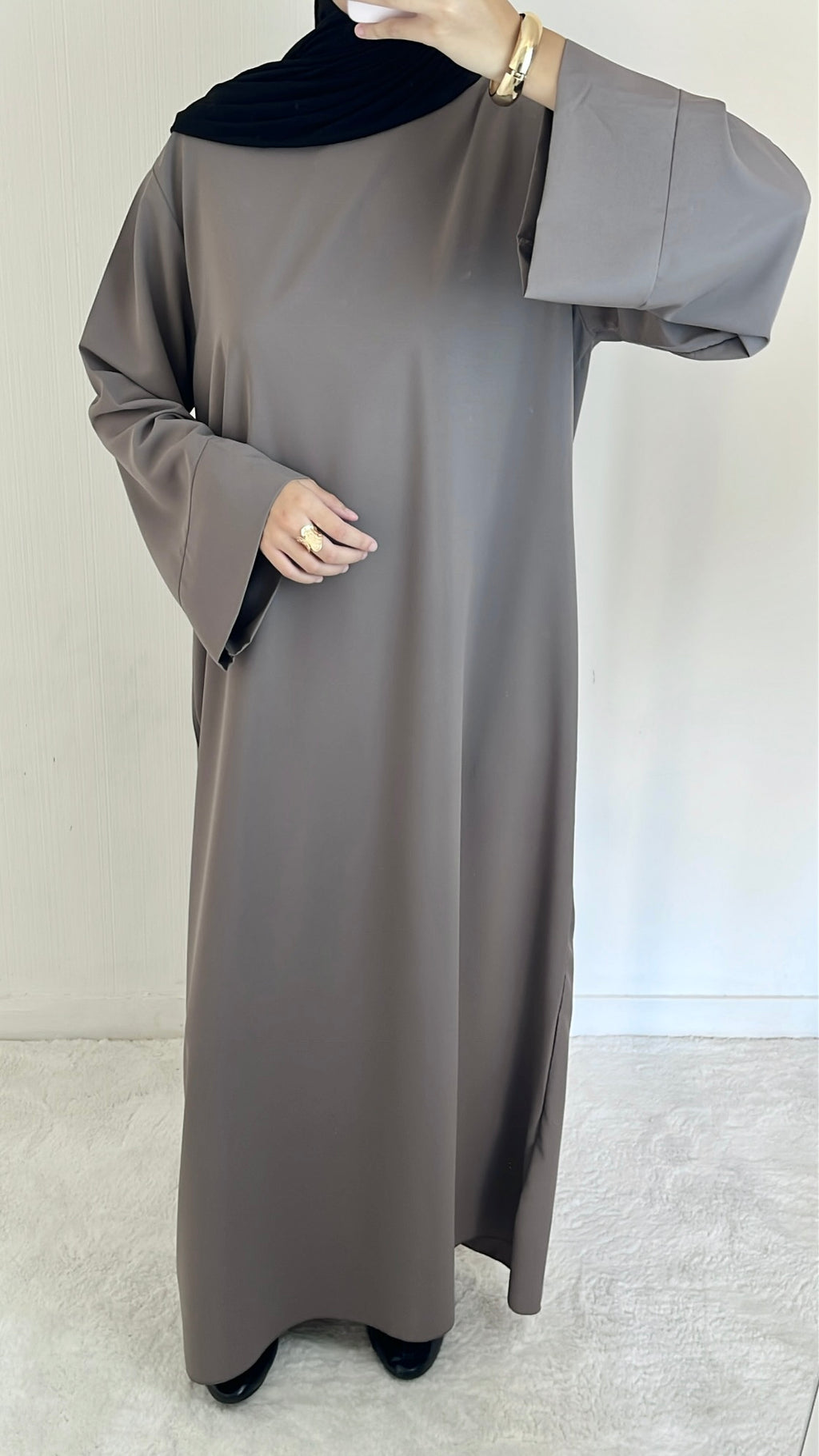 Abaya Médine Taupe