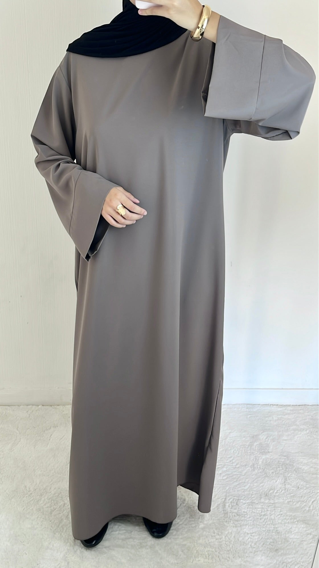 Abaya Médine Taupe
