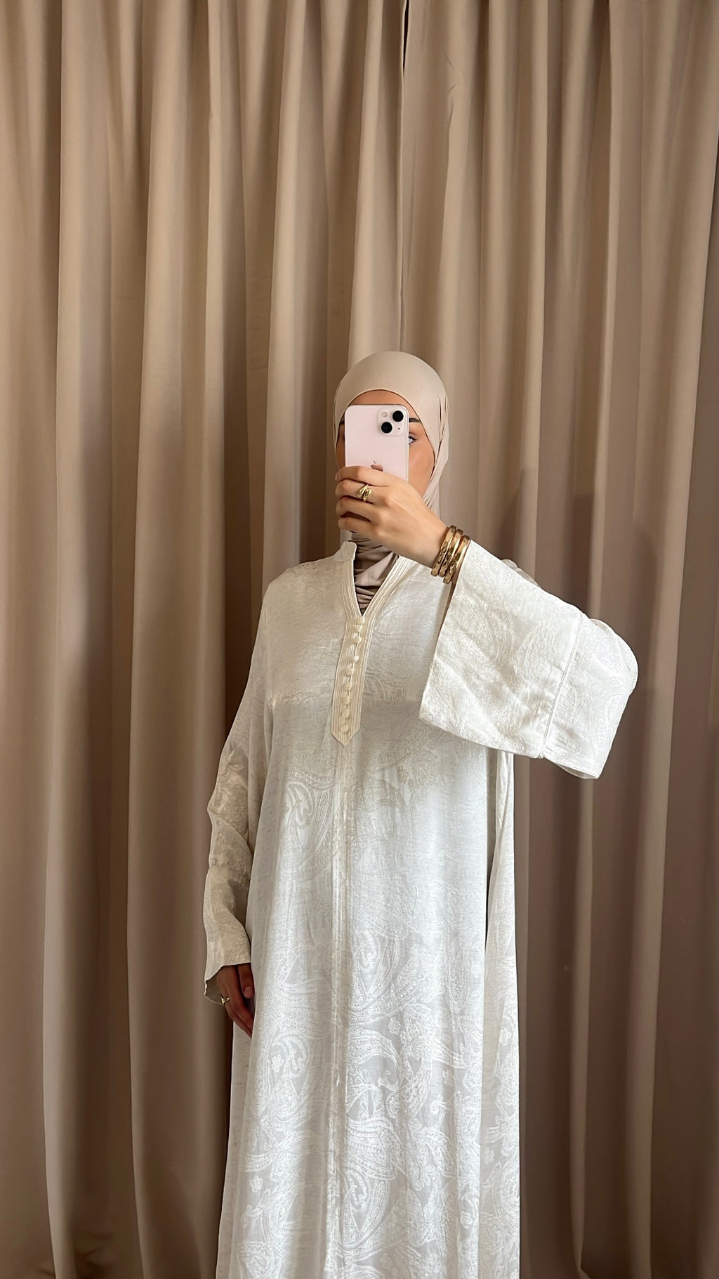 Robe Jacquard Écrue