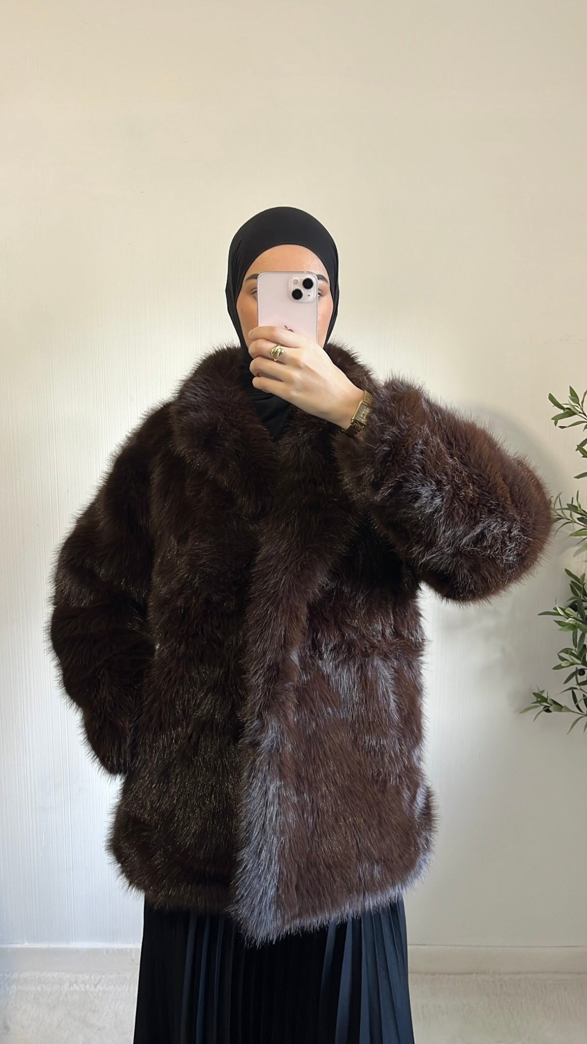 Manteau Fausse Fourrure Élégant