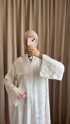Robe Jacquard Écrue