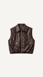 Veste Similicuir Marron