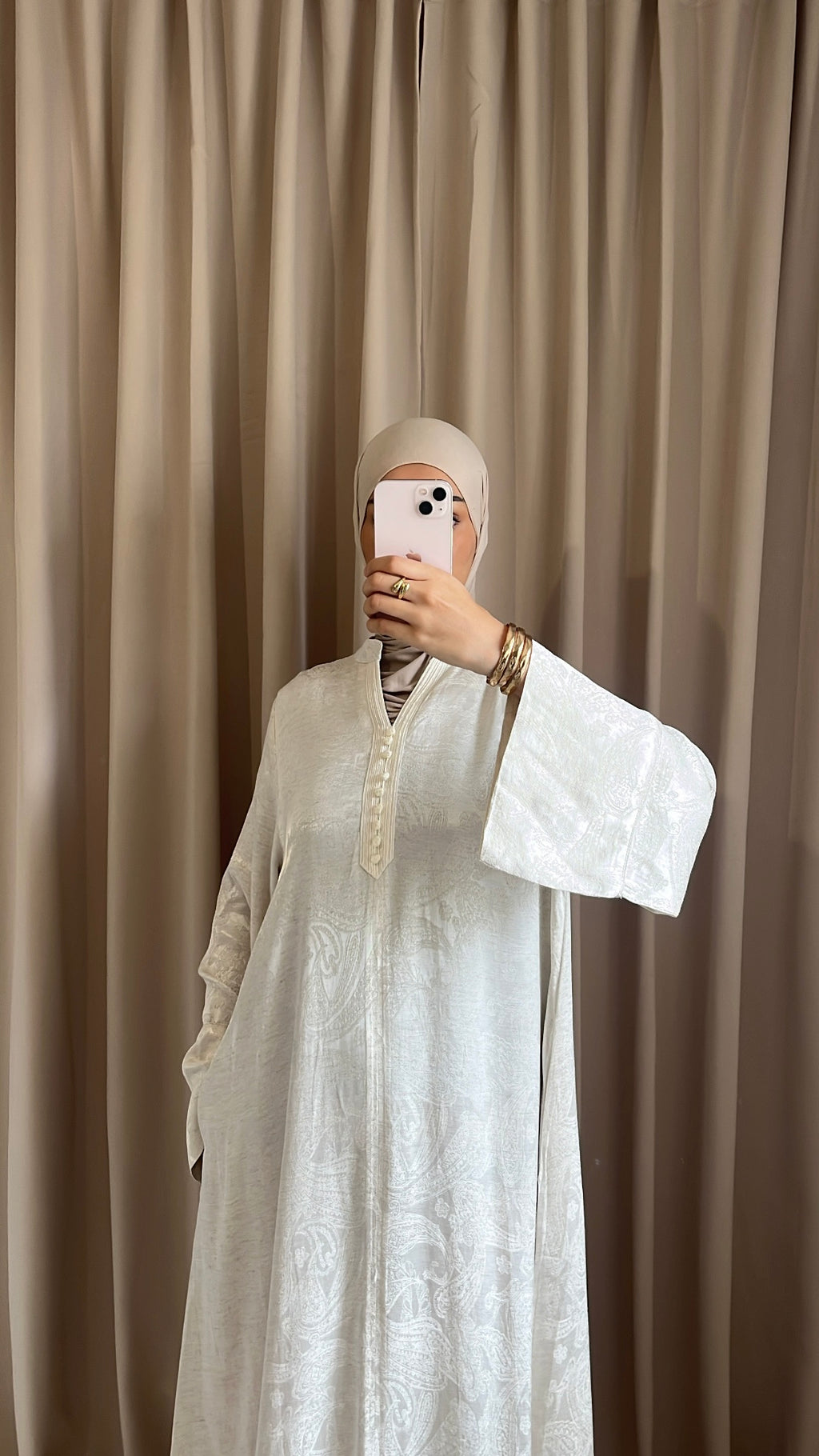 Robe Jacquard Écrue