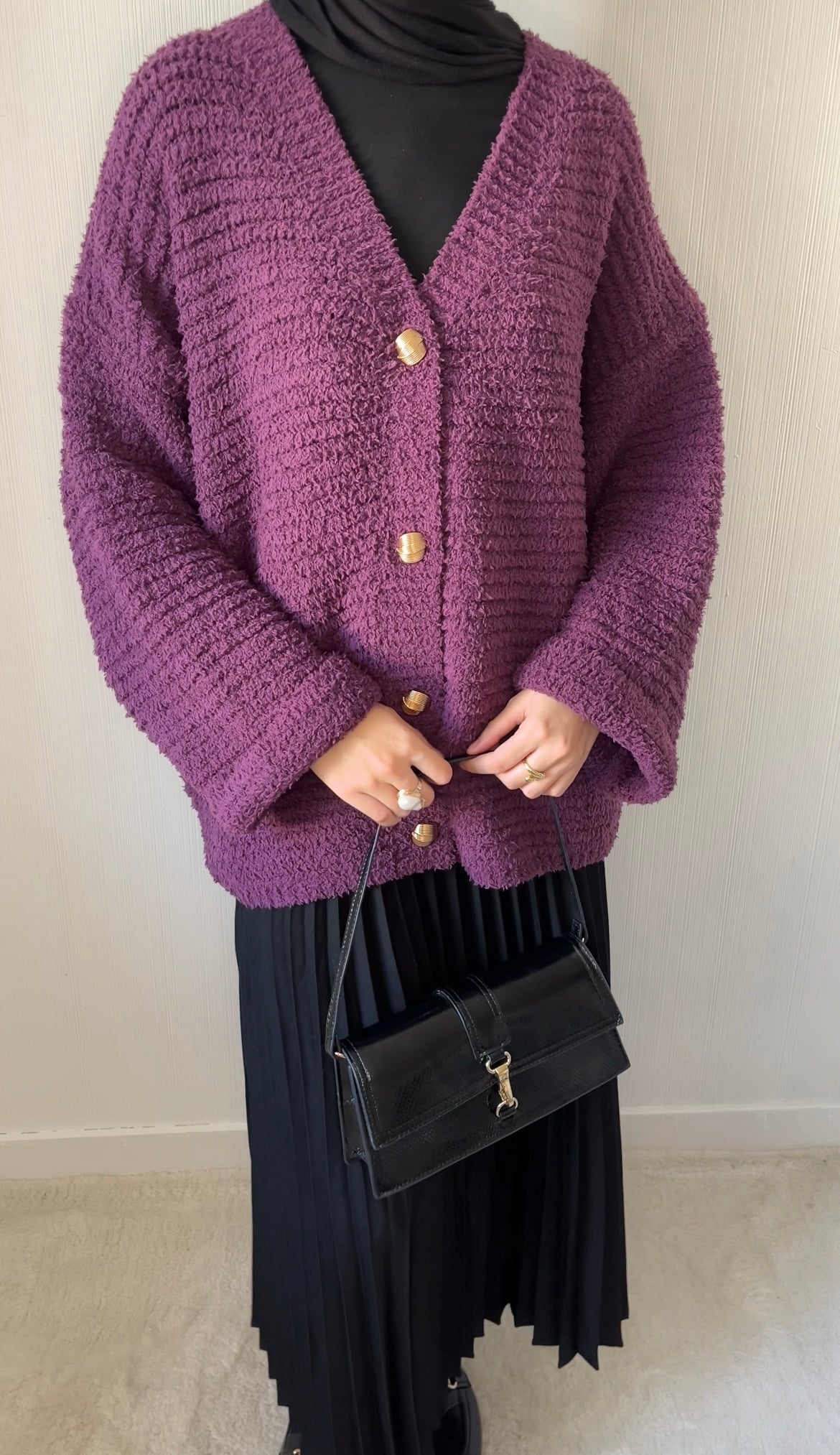 Gilet Cocoon Mauve