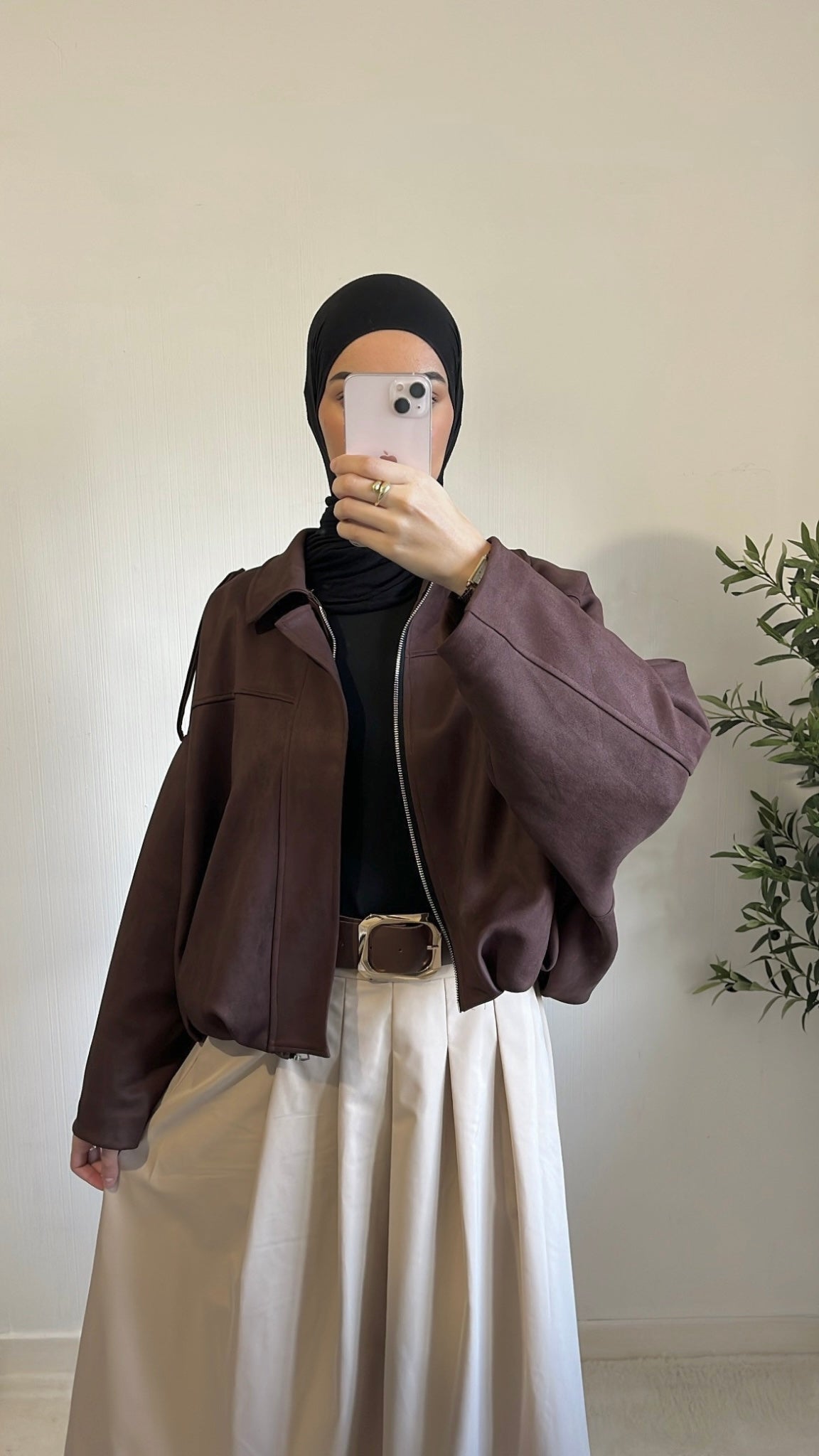 Jupe Plissée Taille Haute & Ceinture