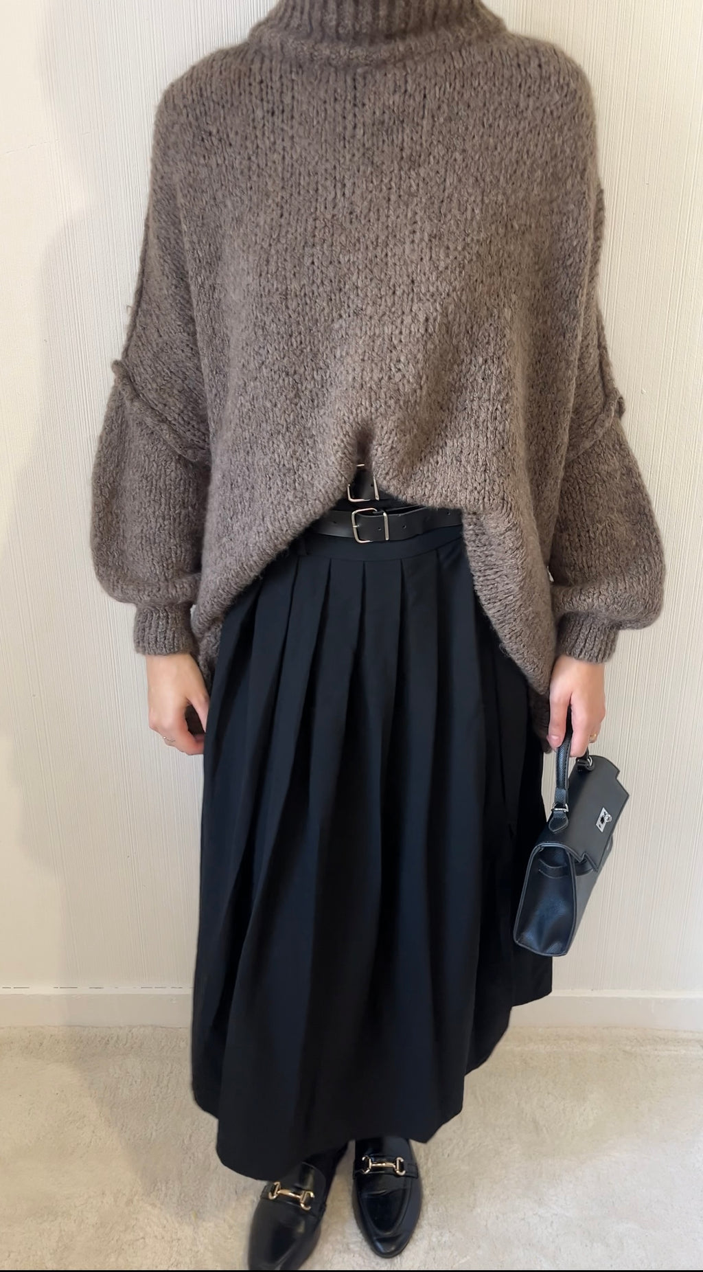 Jupe Plissée avec Ceinture