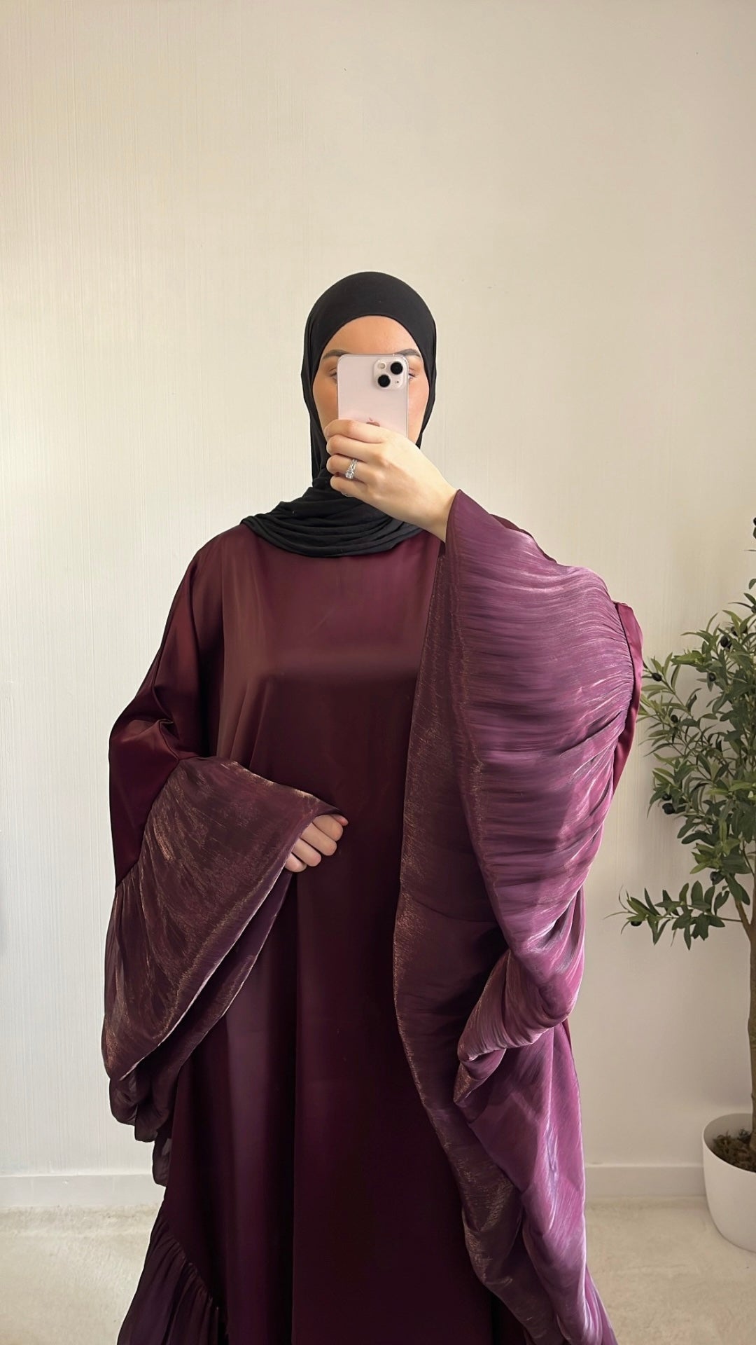 Abaya Papillon Satinée