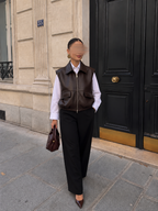 Veste Similicuir Marron