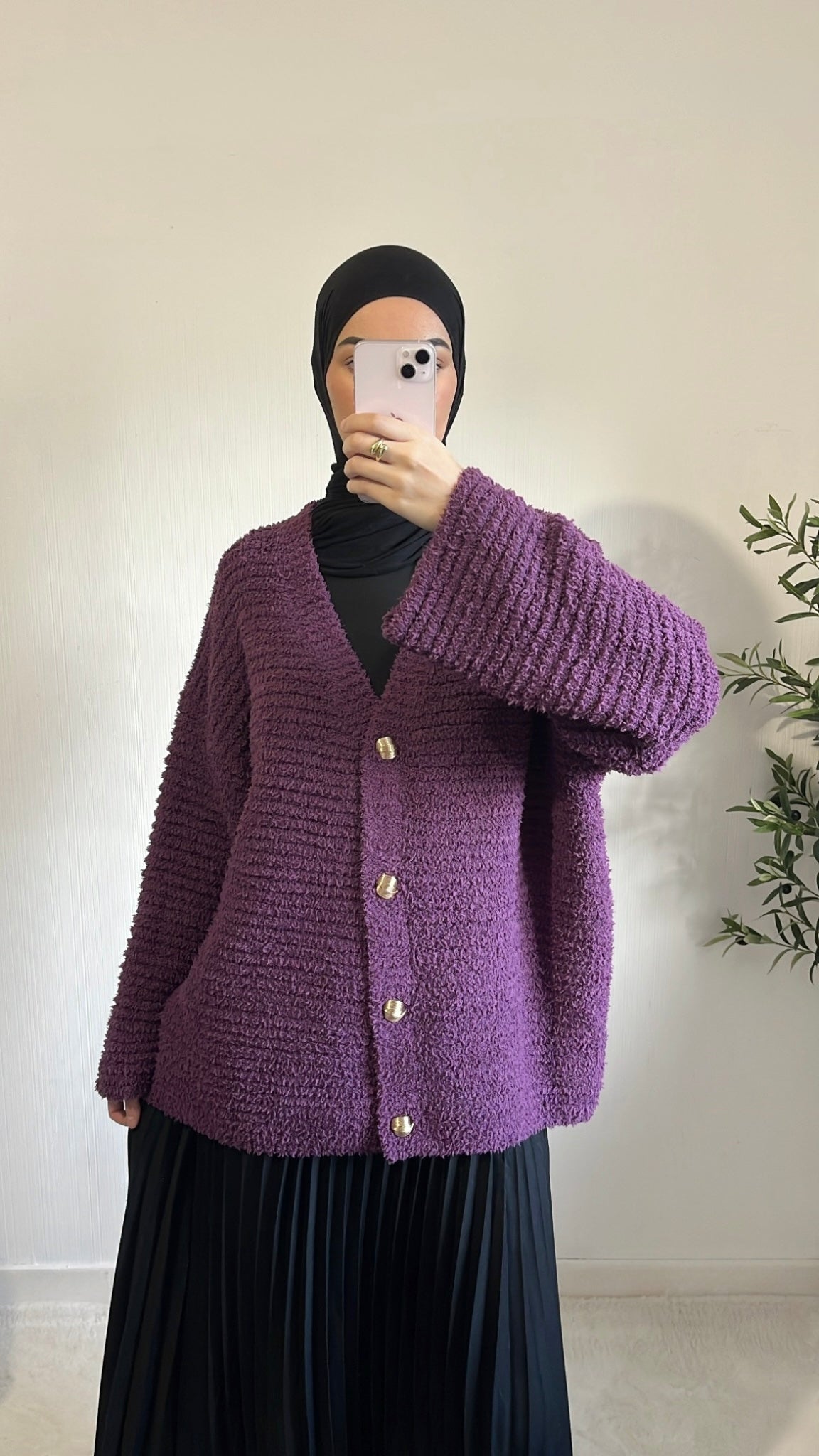 Gilet Cocoon Mauve