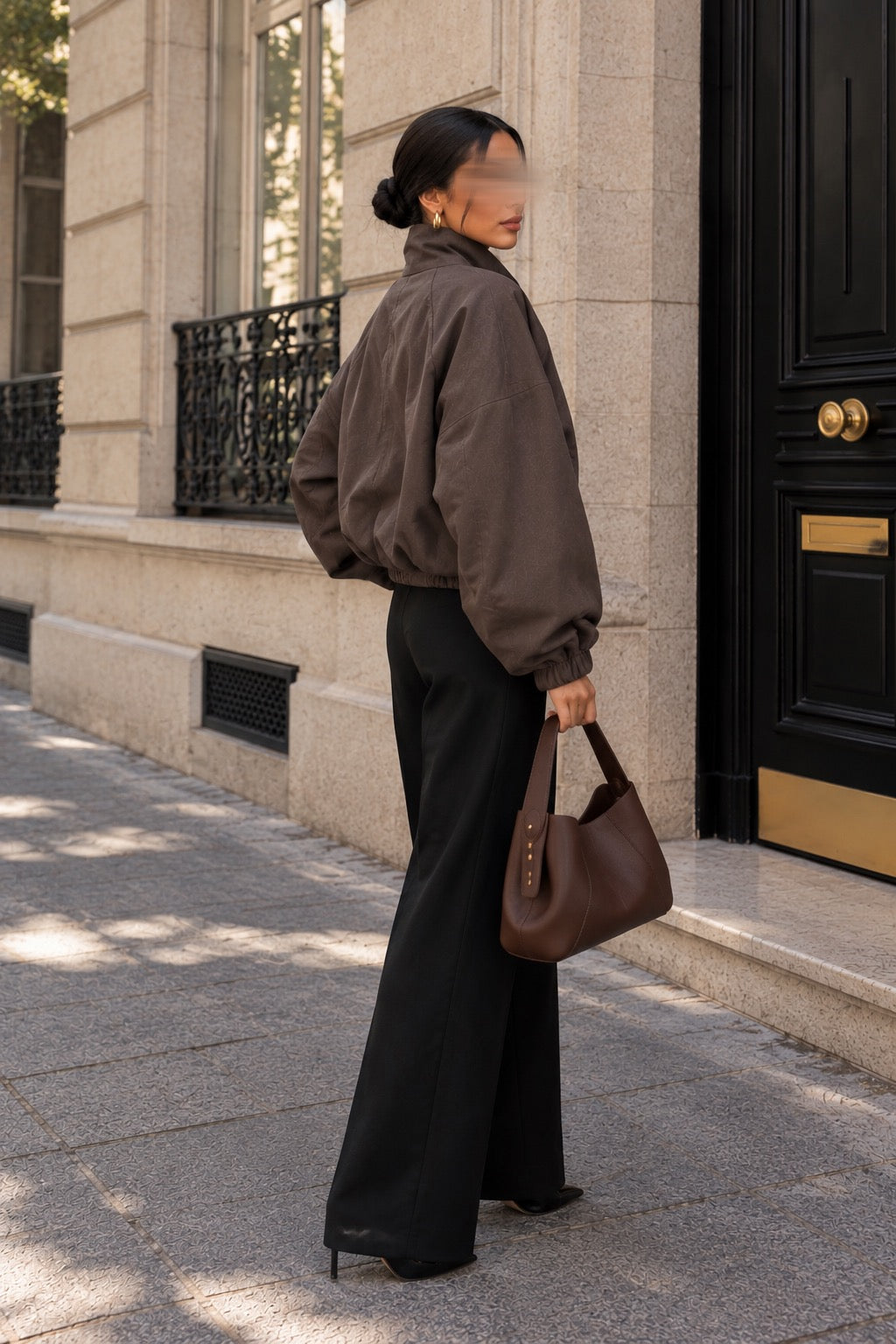 Veste Croisée Marron