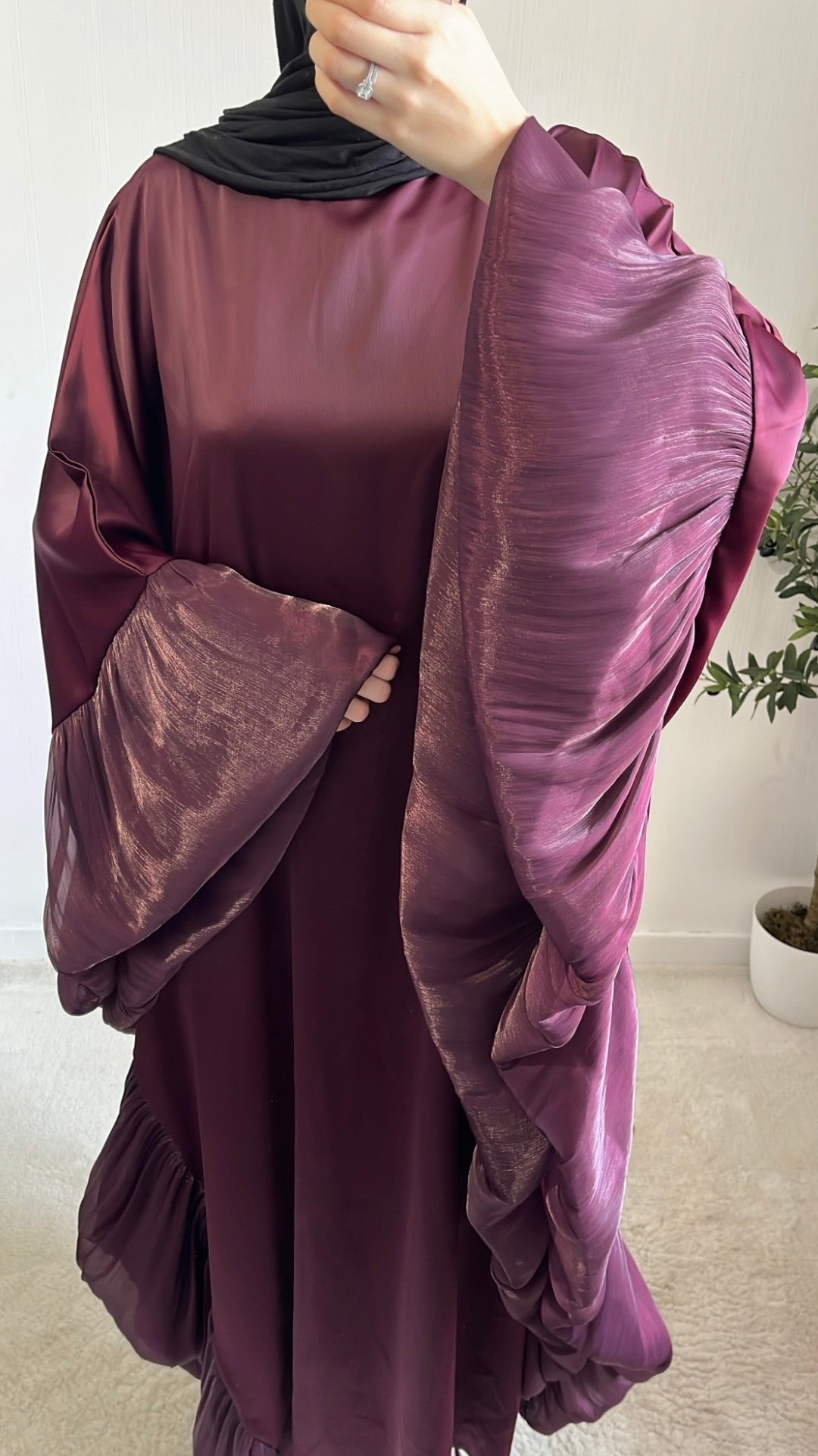 Abaya Papillon Satinée