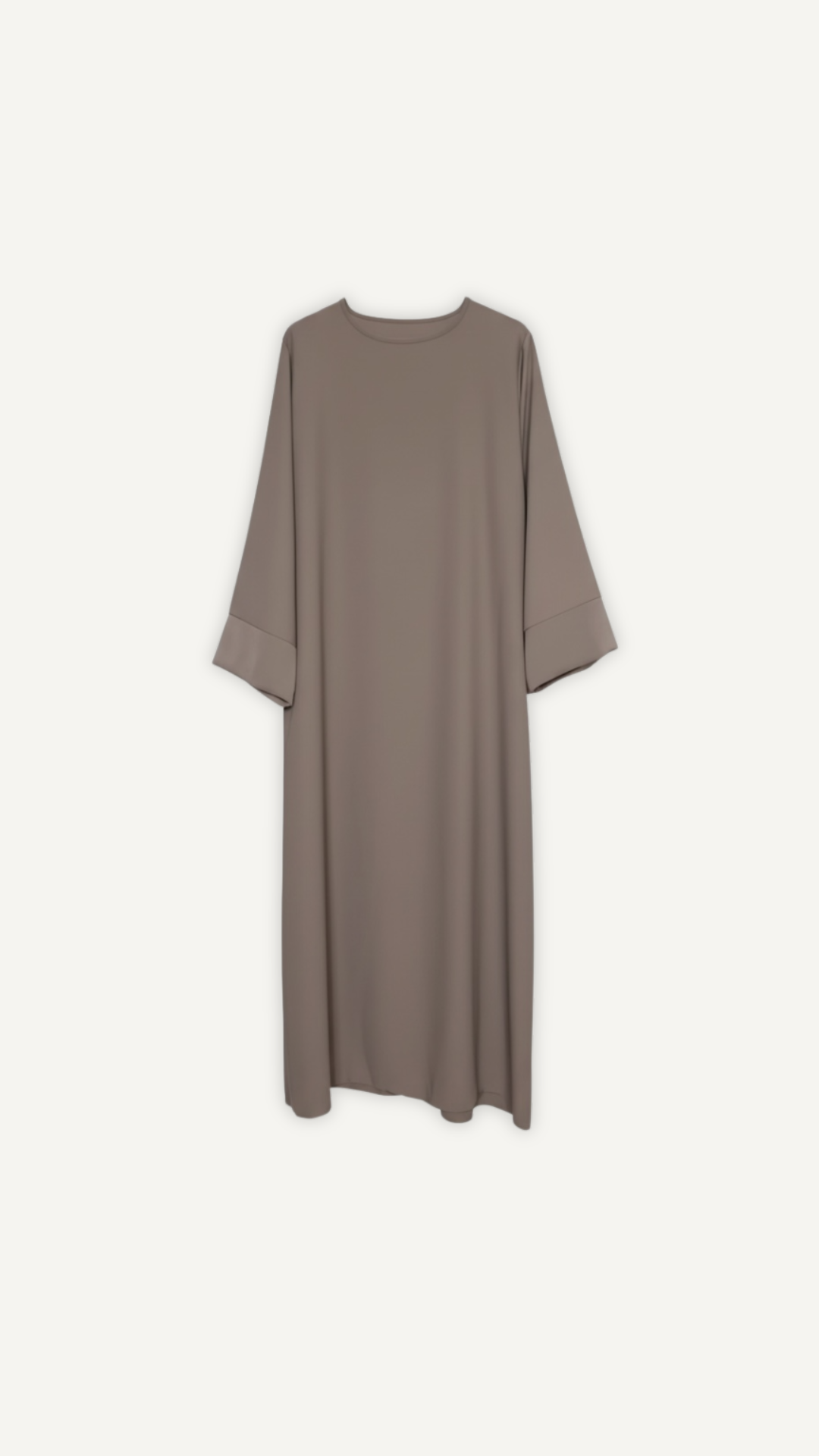Abaya Médine taupe femme Myraida | Coupe sobre et élégante