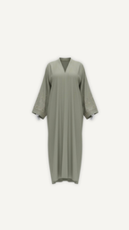 Abaya Verte Nour femme Myraïda | Coupe ample chic