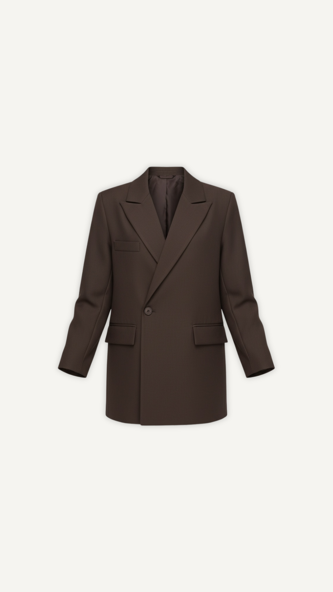 Blazer croisé marron oversize femme Myraida | Fermeture boutonnée élégante