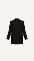Blazer croisé noir oversize femme Myraïda | Élégance minimaliste