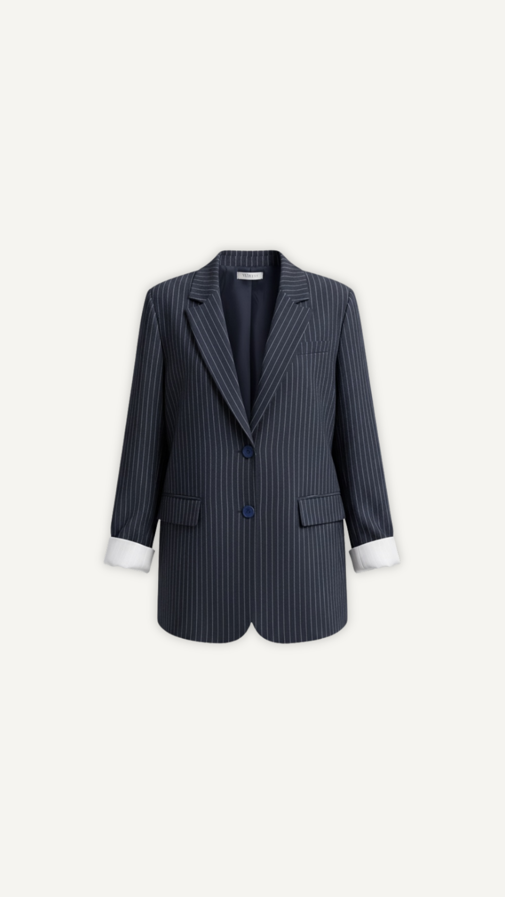 Blazer rayé bleu marine oversize femme Myraïda | Look tailoring chic