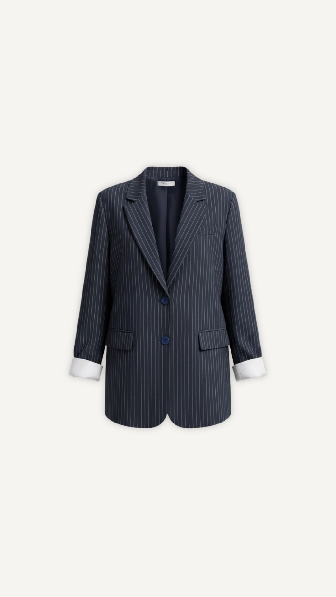 Blazer rayé bleu marine oversize femme Myraïda | Look tailoring chic