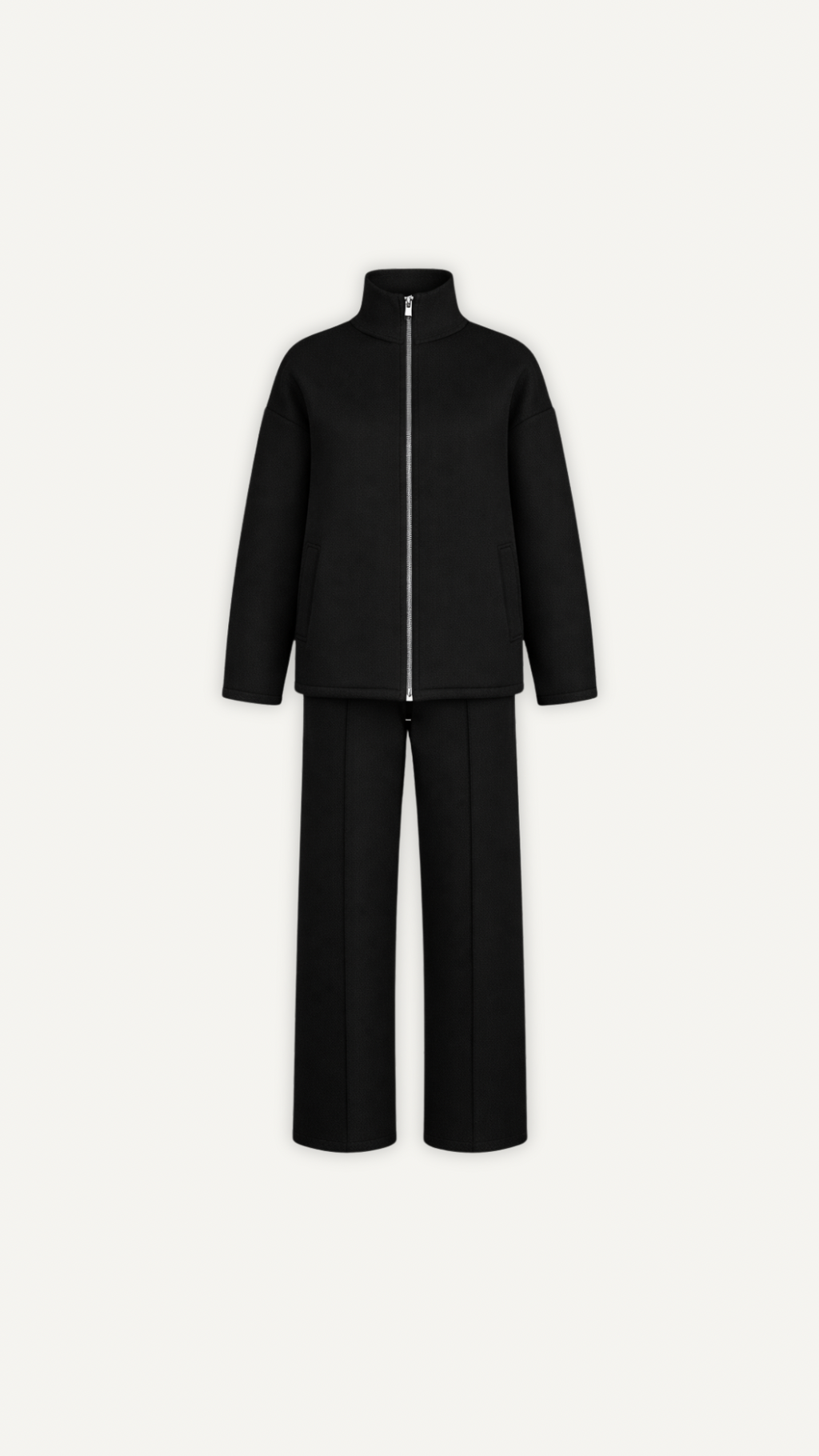 Ensemble Noir Cozy Chic zippé femme Myraïda | Confort moderne