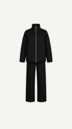 Ensemble Noir Cozy Chic zippé femme Myraïda | Confort moderne