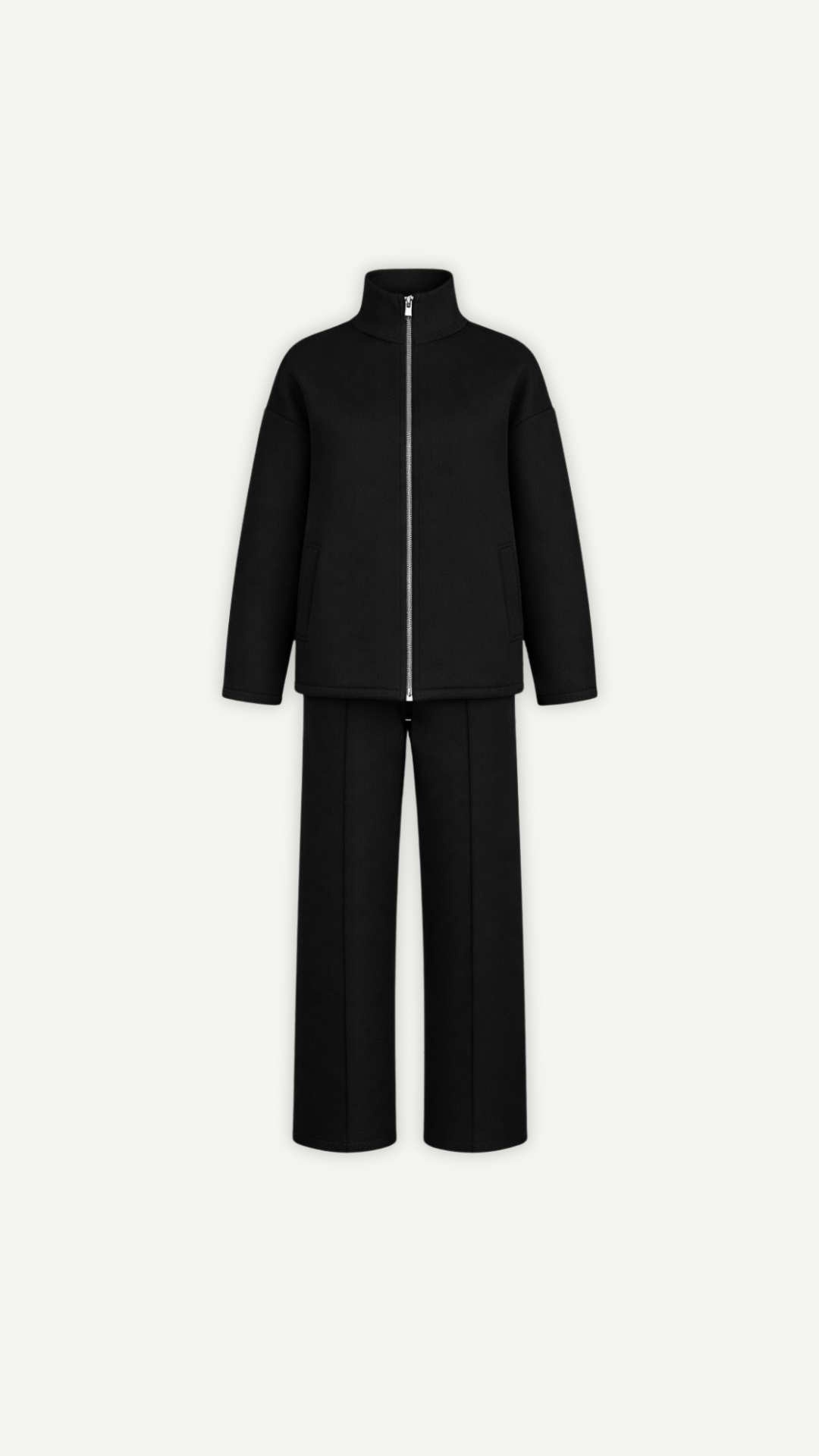 Ensemble Noir Cozy Chic zippé femme Myraïda | Confort moderne