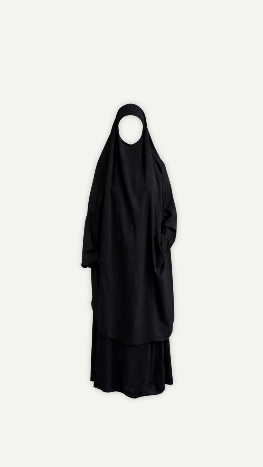 Jilbeb deux pièces noir Myraïda | Tenue pudique confortable