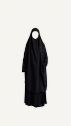 Jilbeb deux pièces noir Myraïda | Tenue pudique confortable