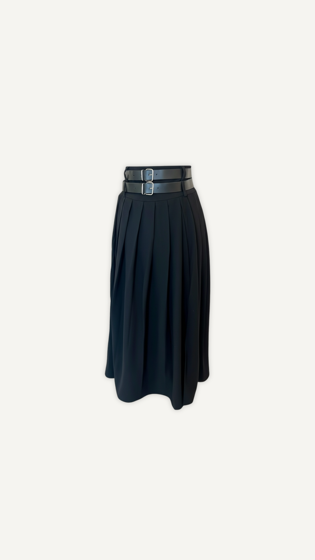 Jupe plissée avec ceinture femme Myraïda | Taille marquée chic