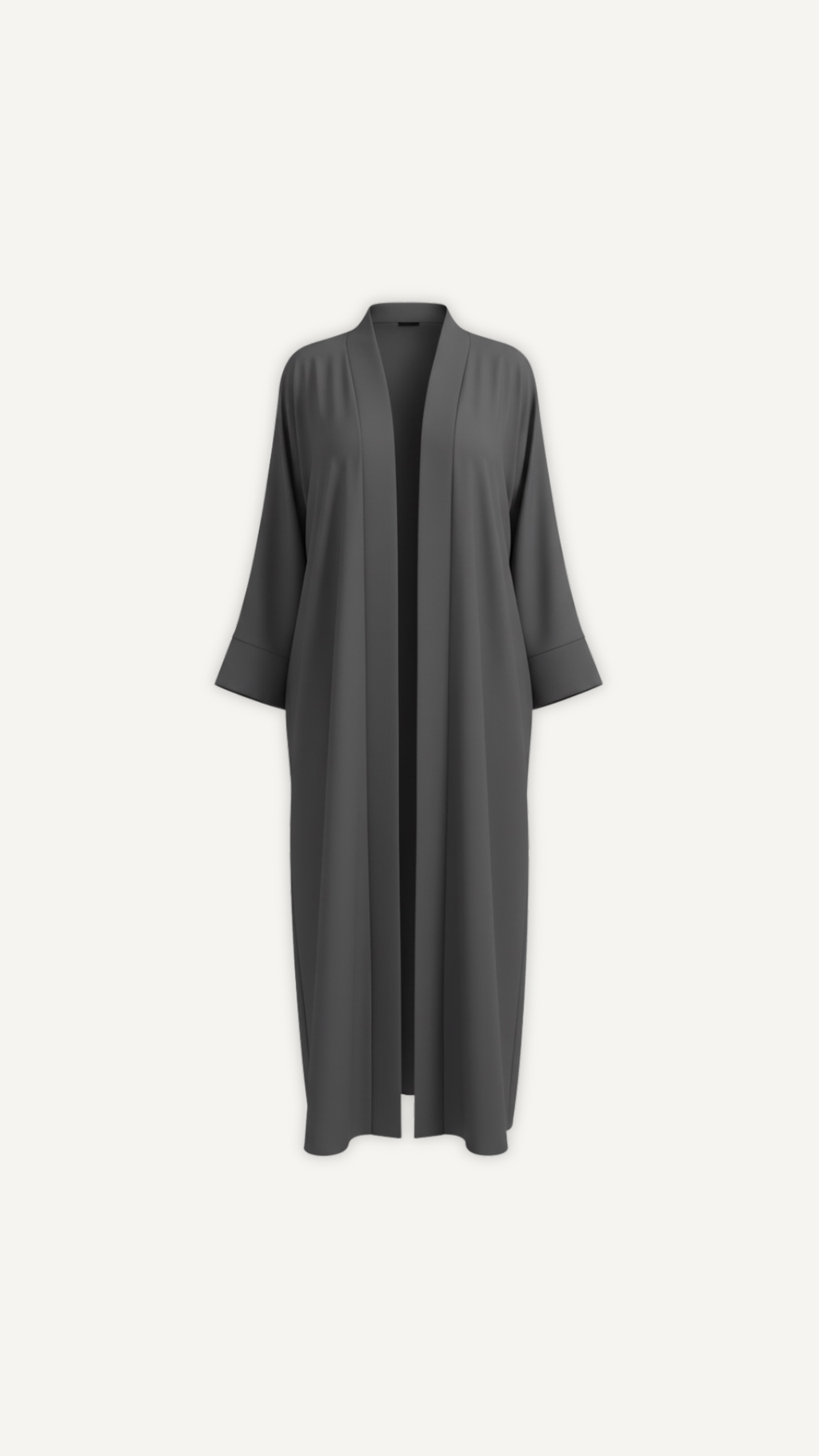 Kimono long gris femme Myraida | Coupe droite et manches larges
