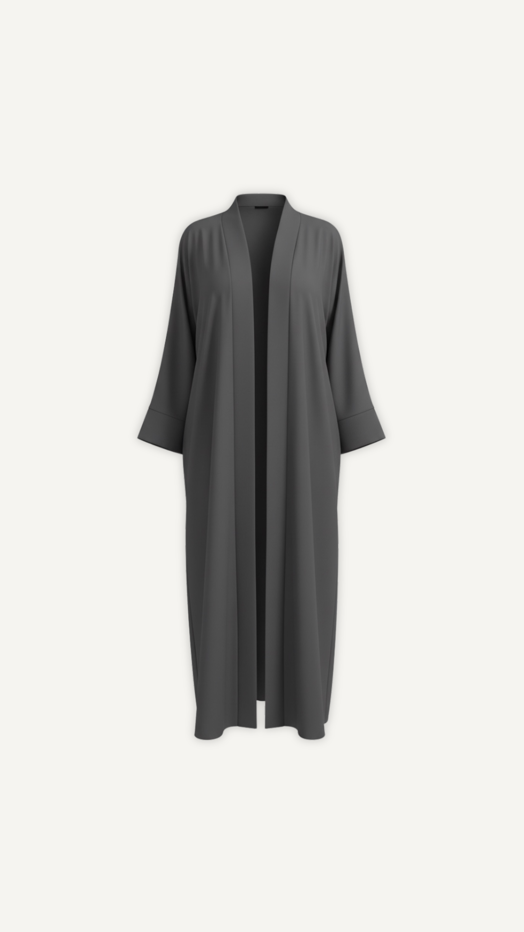 Kimono long gris femme Myraida | Coupe droite et manches larges