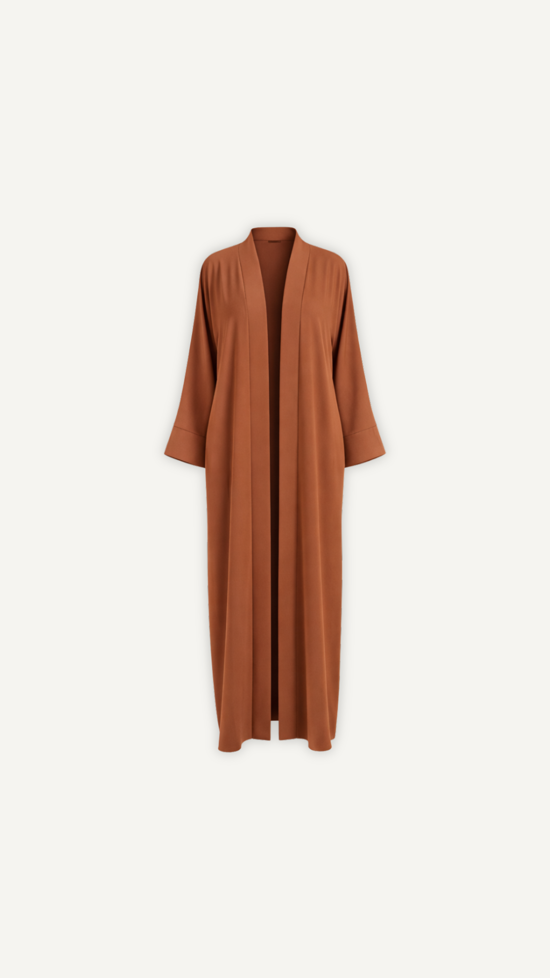 Kimono long marron femme Myraida | Coupe ample et tissu fluide